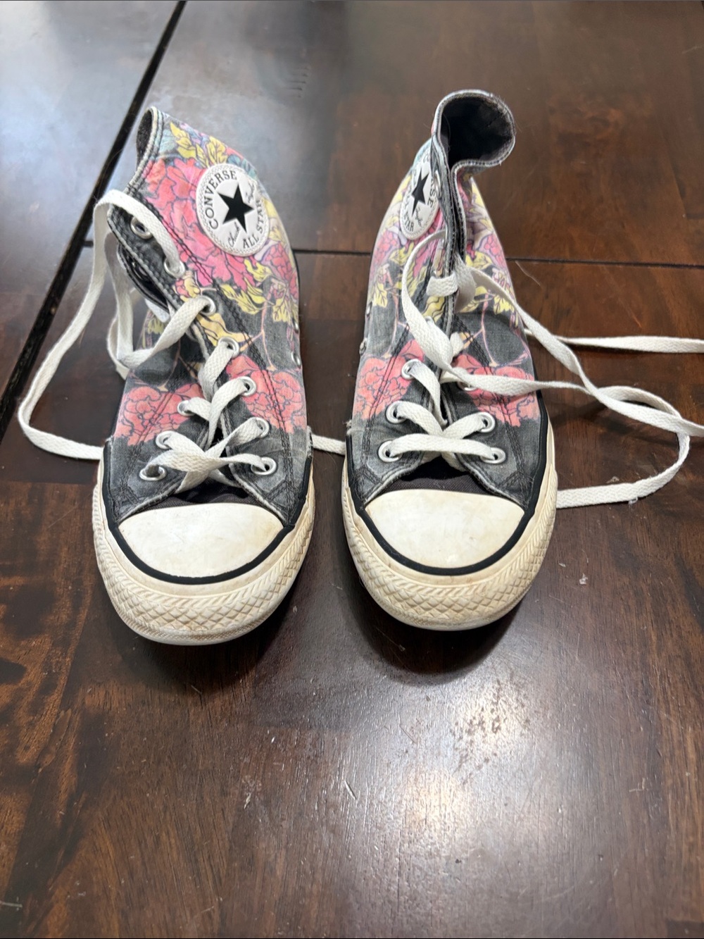 Converse Womenâs Floral High-Top Sneakers